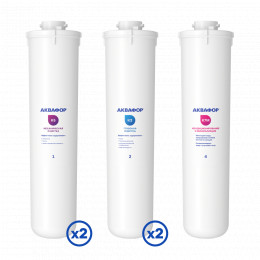 Комплект сменных модулей для Аквафор DWM 101 Морион на год (без мембраны)